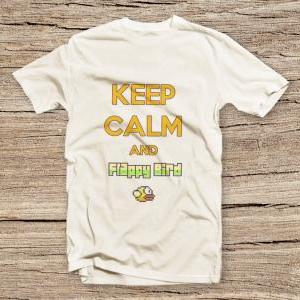 Pts-049 Flappy Bird Printed T-shirt, Famous Game,..