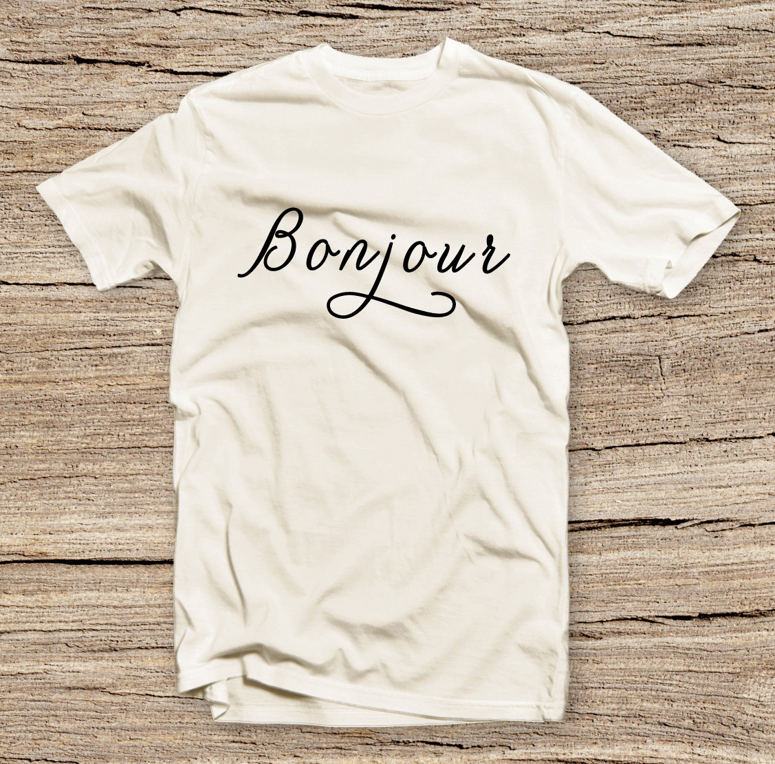 Pts-136 Bonjour T-shirts, Fashion Shirts, Cute T-shirt, Cool T-shirts