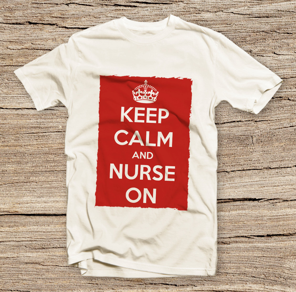 Pts-021 Keep Calm And Nurse On, Fashion Style Printed T-shirt
