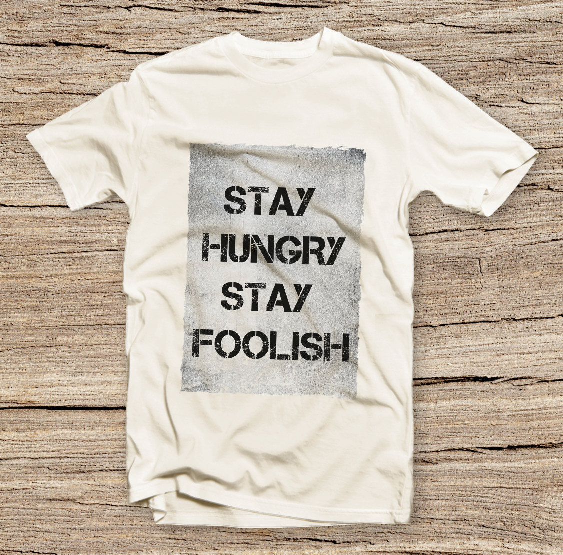 Pts-023 Stay Hungry Stay Foolish, Steve Jobs's Quote, Fashion Style Printed T-shirt