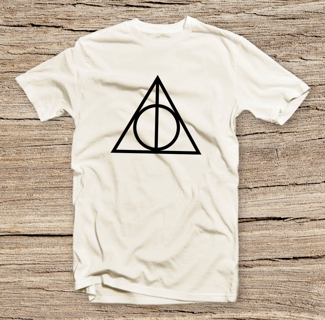 Pts-035 The Symbol Of The Deathly Hallows, Fashion Style Printed T-shirt