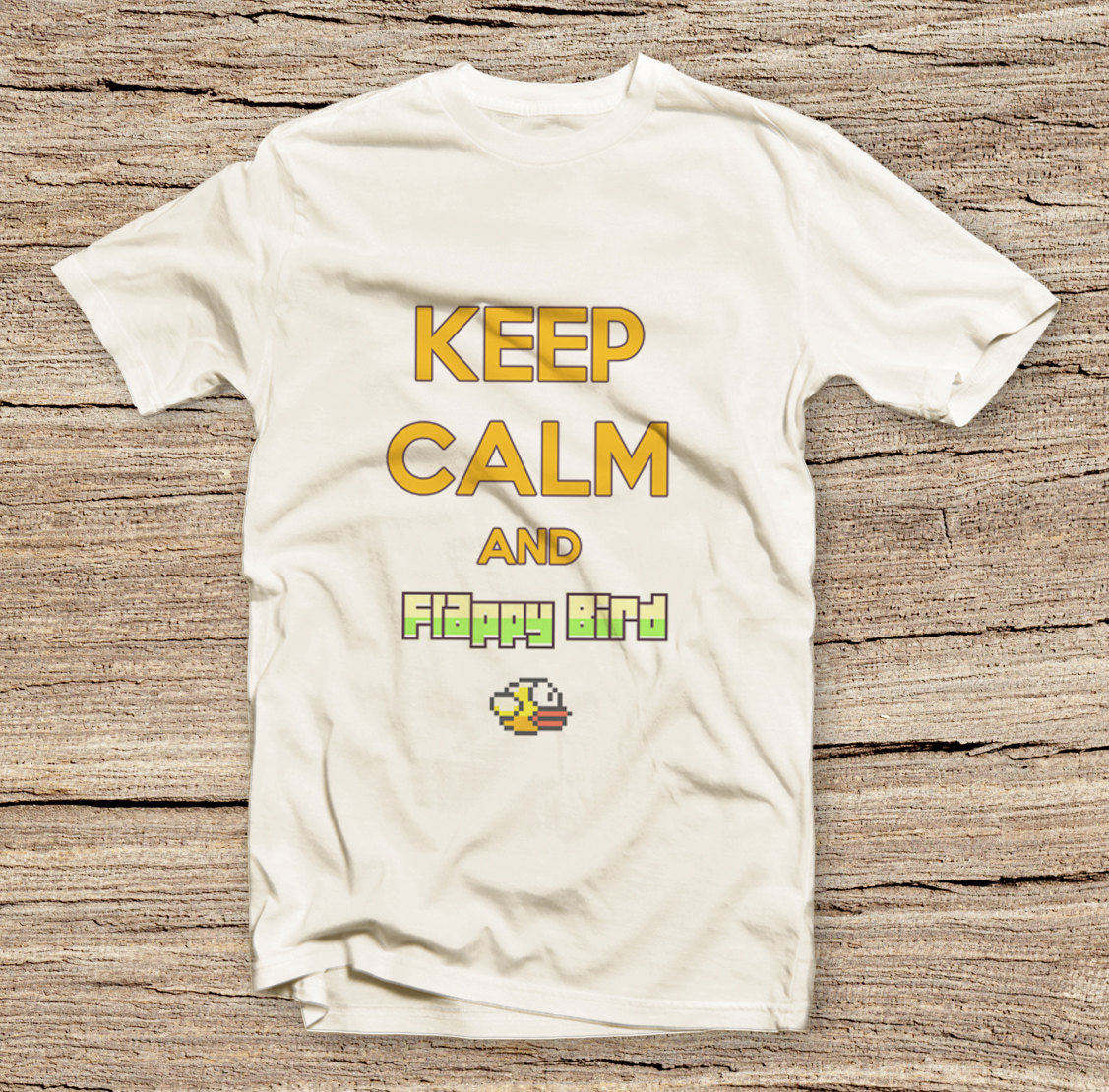 Pts-049 Flappy Bird Printed T-shirt, Famous Game, Flappy Bird Clothing, Keep Calm Shirts