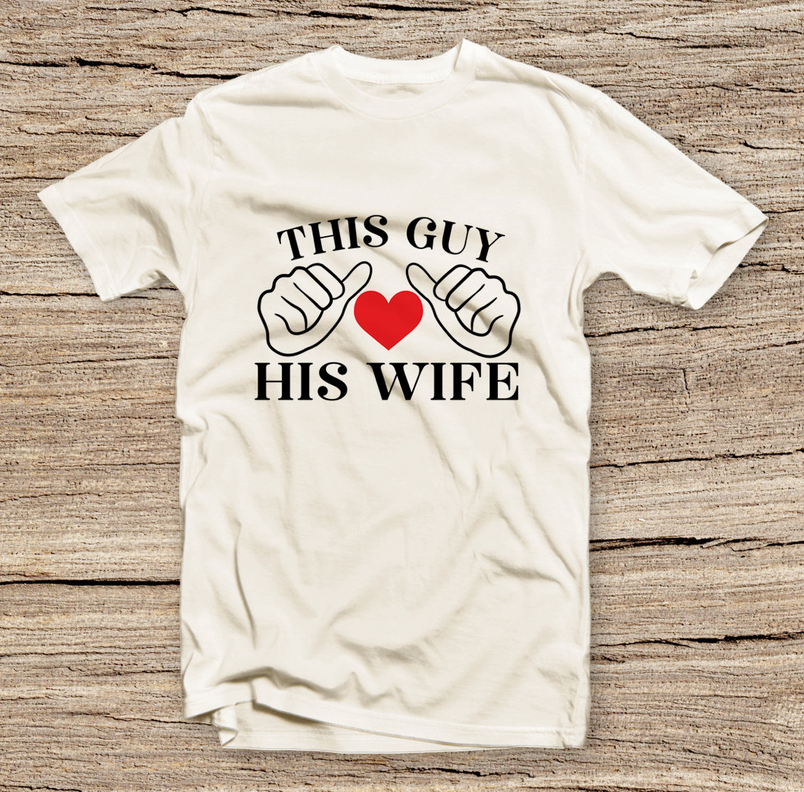 Pts-114 This Guy Loves His Wife Mens T-shirt, Couple T-shirt, Wedding T-shirt, Style T-shirt, Fashion Printed T-shirt