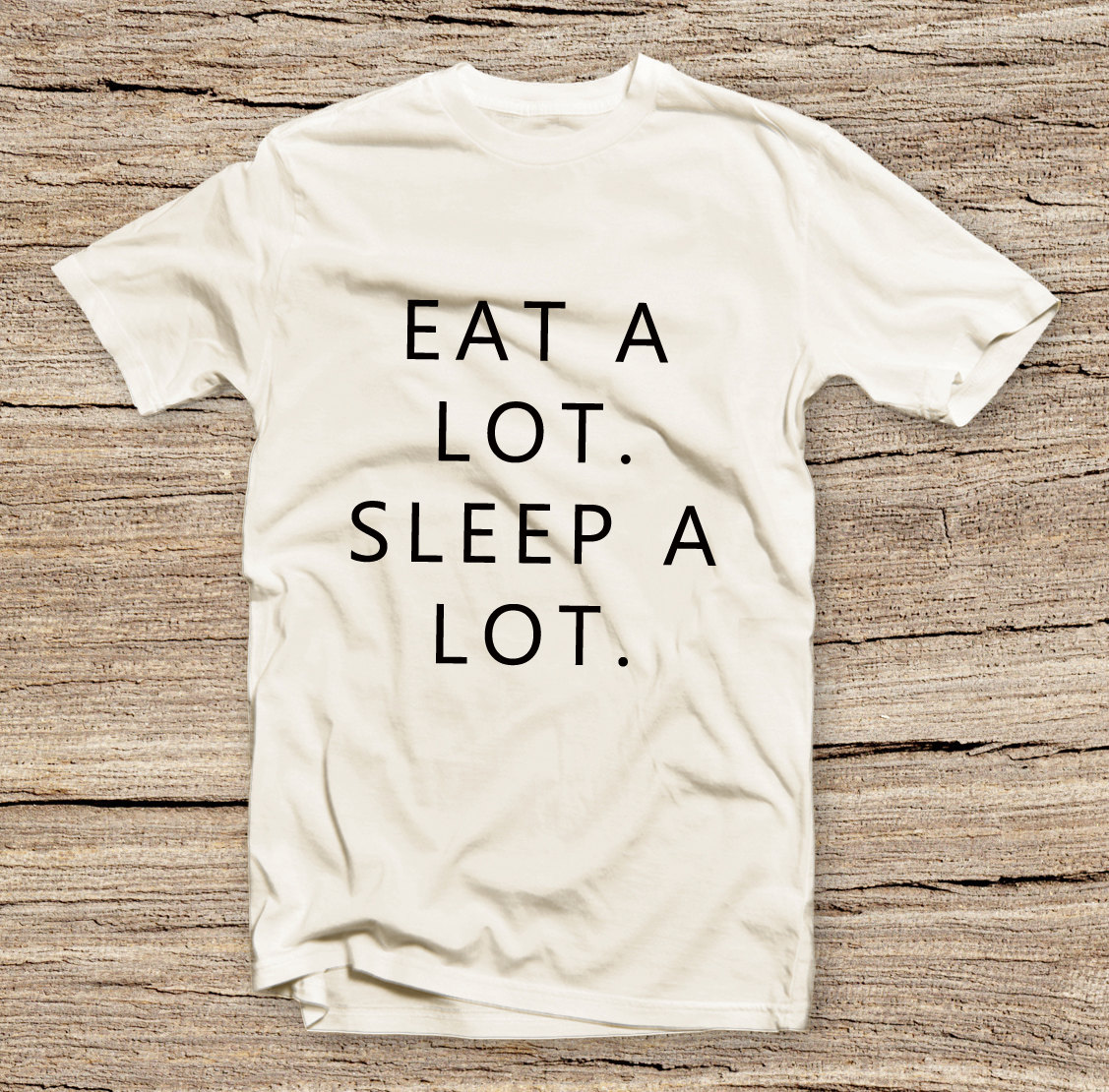 Pts-133 Eat A Lot Sleep A Lot T-shirt, Fashion Shirts, Funny T-shirt, Cute T-shirts