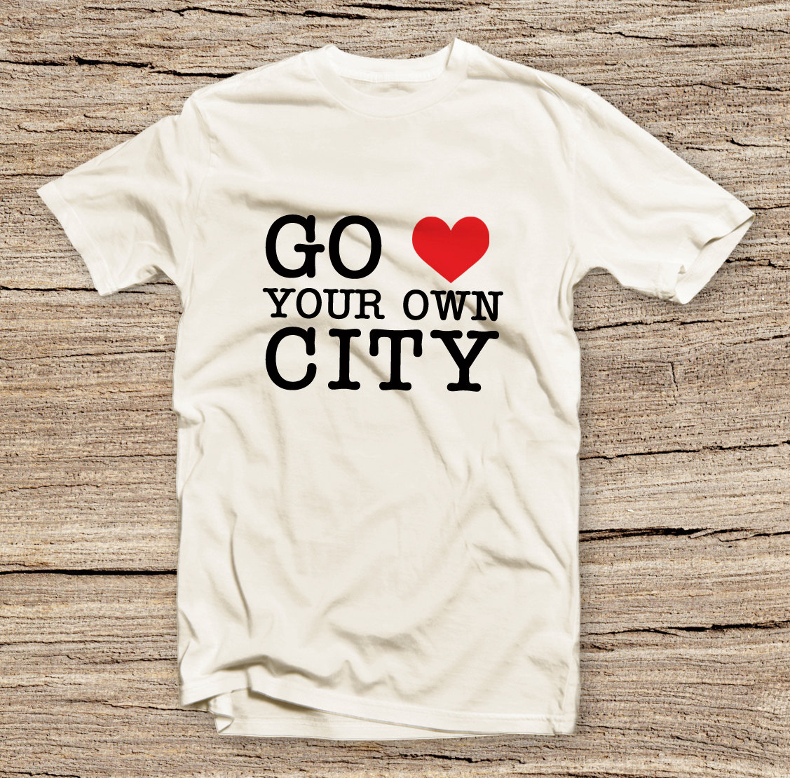 Pts-143 Go Love Your Own City Style T-shirt, Unisex Tee, Fashion Printed T-shirt